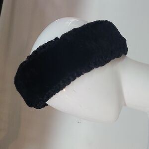Black Faux Fur Head Band